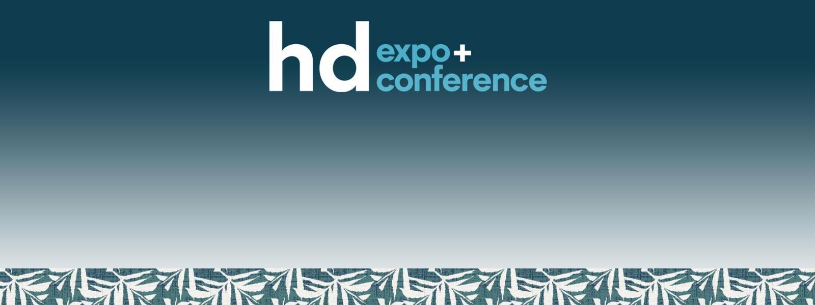 2024 HD Expo + Conference Landing Page Hero Image With Hawaiian Print On the Bottom