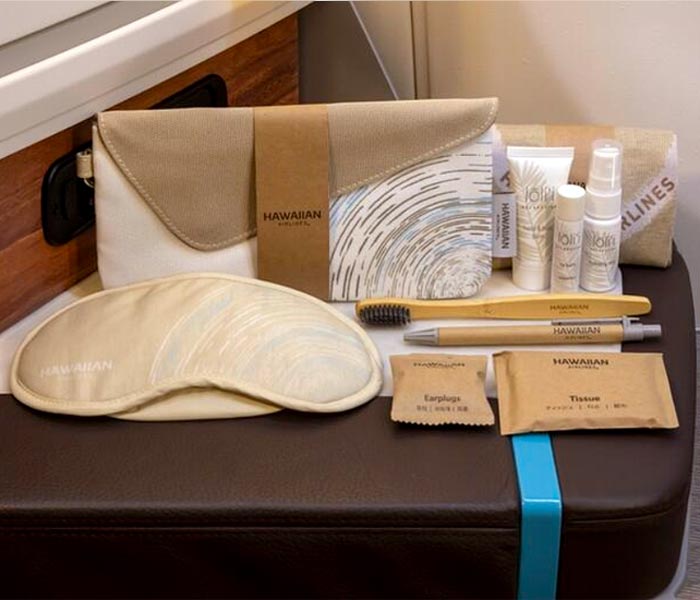 Hawaiian Airlines Amenity Kit Designed in Collaboration With NOHO HOME Contract Showcases Finished Products