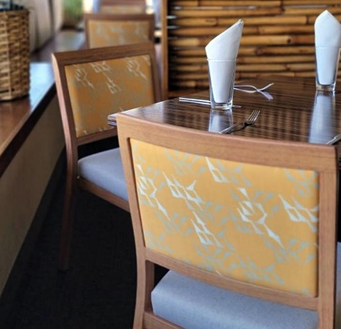 Gorgeous Contract Hawaiian Design Chair Fabrics at Roy's Kaanapali Restaurant