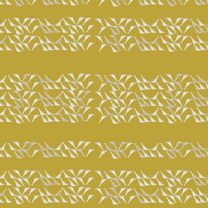 Adze Gold Hawaiian Design Fabric Semi Closeup